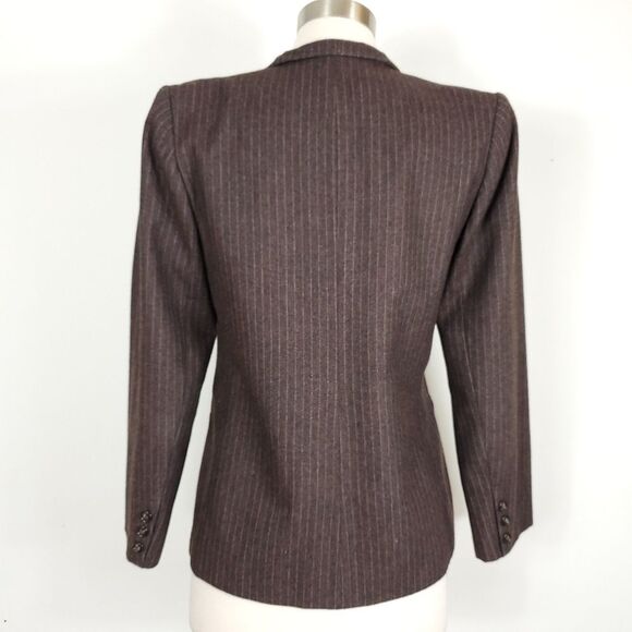 Vintage Daniel for Spellbound Pinstripe Wool Blazer Jacket Size 8 - Picture 4 of 10